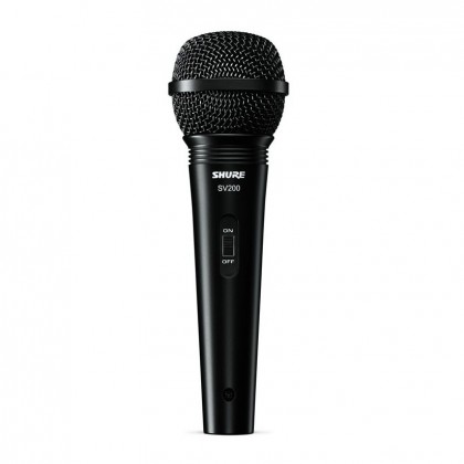 Shure SV200-A микрофон динамический вокальный с выкл. и кабелем (XLR-XLR), черный
