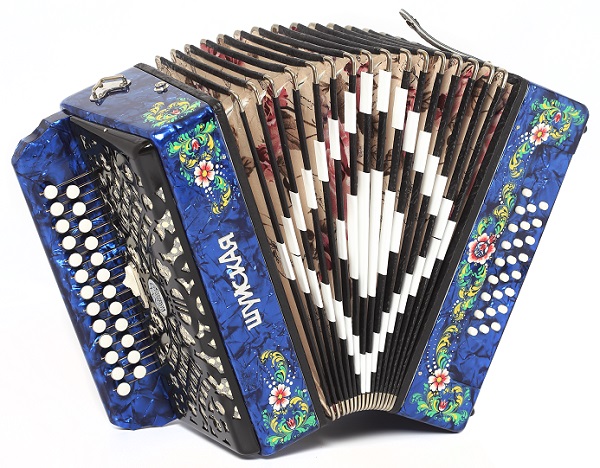 SZ32XL-G-BL Гармонь "Шуйская" 25х25-III-2, синяя, Шуйская гармонь