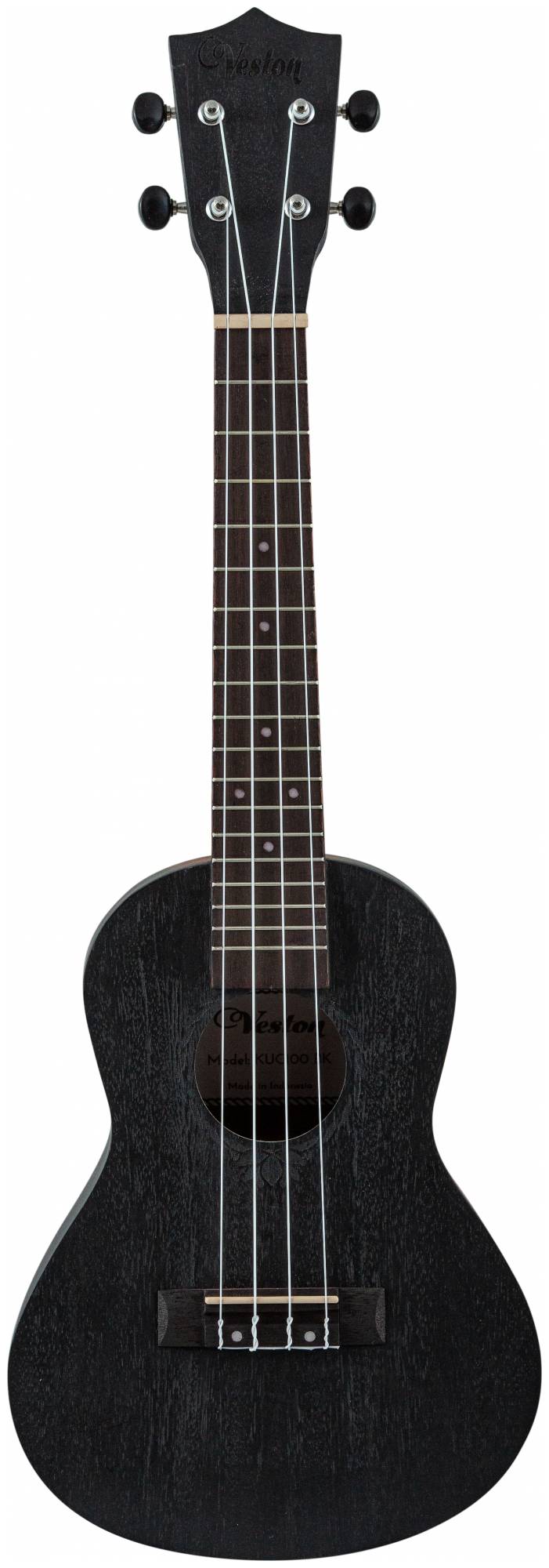 VESTON KUC100 BK - укулеле, концерт, сапеле, черная