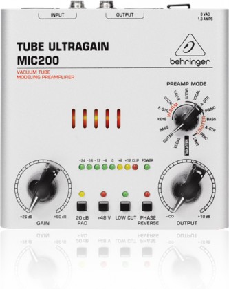 Behringer MIC200 - Ламповый микрофонный предусилитель класса high-end Behringer MIC200 - Ламповый микрофонный предусилитель класса high-end