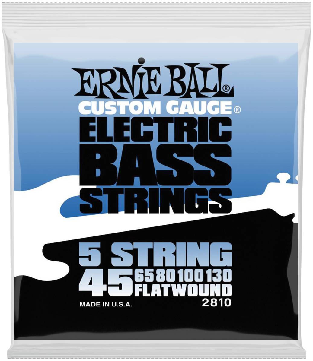 ERNIE BALL 2810 - струны для 5-струнной бас-гитары Flat Wound Bass 5 (45-65-80-100-130)