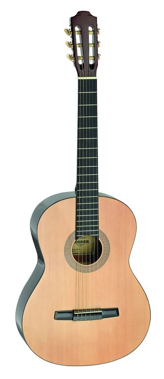 HOHNER HC06 Классическая гитара. 18 ладов, верхняя дека - ламинат ели, задняя дека, обечайки и гриф