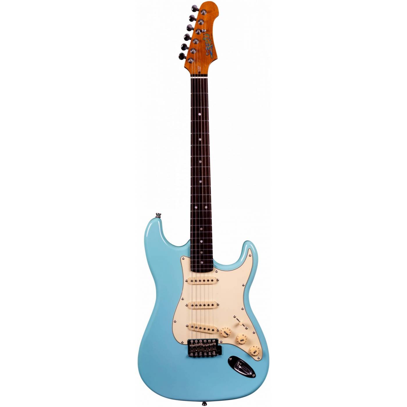 JET JS-300 BL R - электрогитара, Stratocaster, корпус липа, 22 лада,  SSS, tremolo, цвет Sonic blue