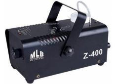MLB Z-400 Дым машина, 0,3 л емкость для жидкости, 400W, 2 кг., on/off  кабель управление, время нагрева 8 мин., повторный нагрев 50 секунд, выход дыма на 3,5 м