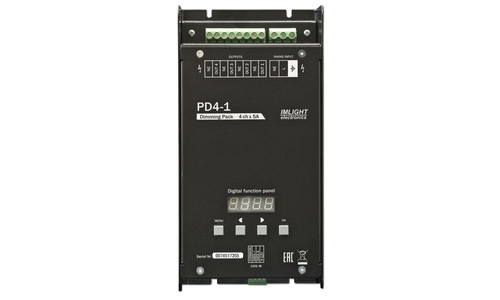 IMLIGHT PD 4-1 (V) блок диммерный цифровой, 4 канала по 5А, предохранители, дроссели, DMX512-A, монтаж на стену