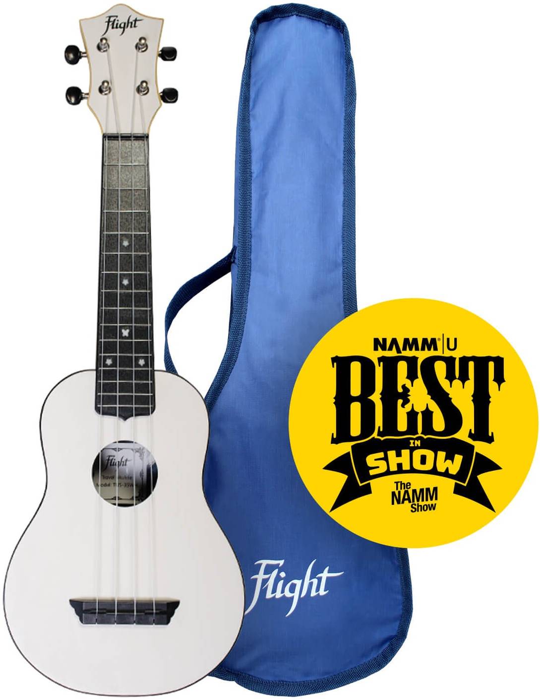 FLIGHT TUS 35 WH - укулеле Travel, сопрано, белая, пластик