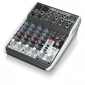 Behringer QX602MP3 - микшер, 6 каналов, 2 микр. предусил. XENYX, USB МР3 плеер, British EQ, Multi FX