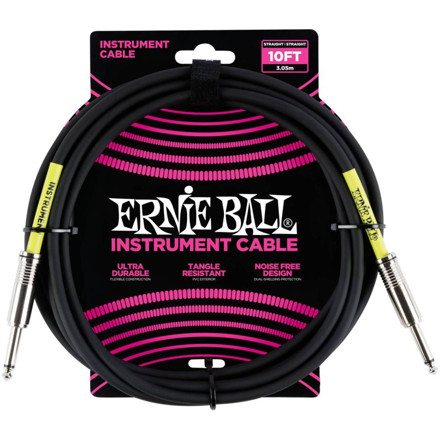 ERNIE BALL 6048 кабель инструментальный 3 метра черный