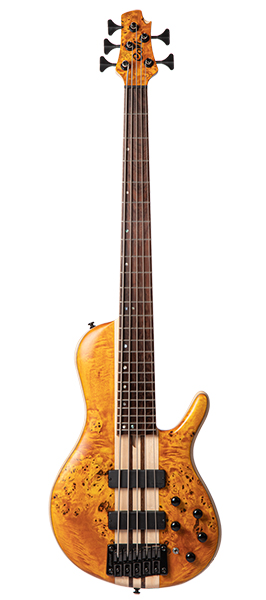 Cort A5-Plus-SC-AOP Artisan Series Бас-гитара 5-струнная, цвет янтарь, с чехлом Cort