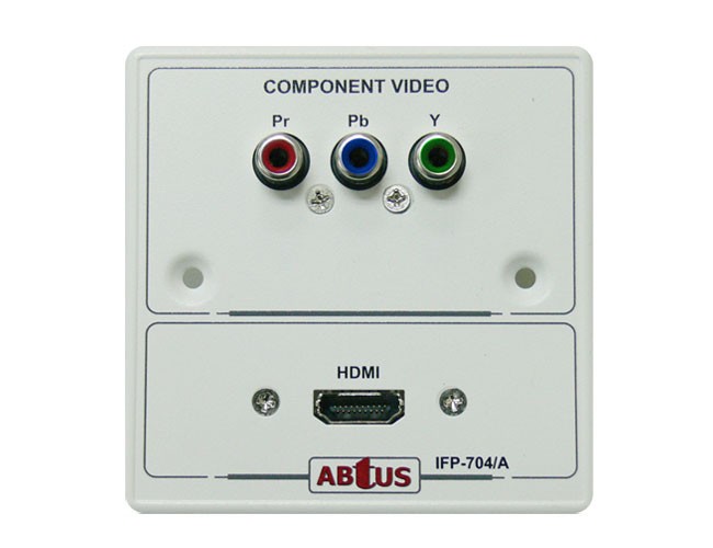 ABtUS IFP-704A Врезная панель разъемов с клеммами 1 x Component (3RCA), 1 x HDMI проходное гнездо