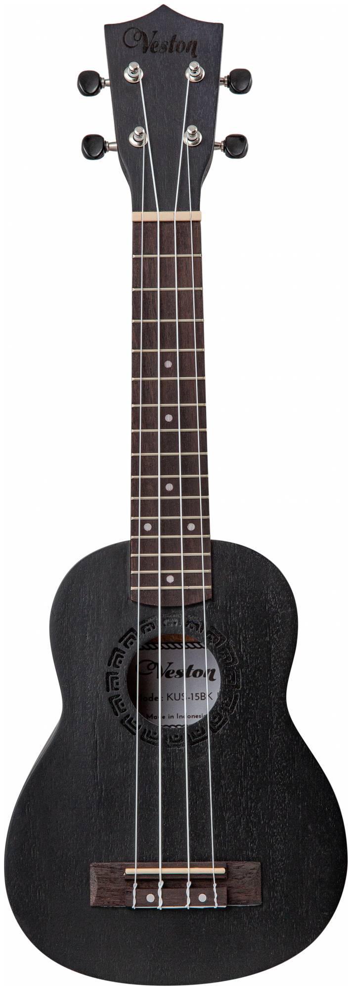 VESTON KUS-15BK I - укулеле, сопрано, махагони, черный