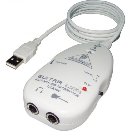 Behringer UCG102 - USB-интерфейс, позволяющий подключить гитару к компу,16 бит/(32.0 / 44.1 /48) кГц