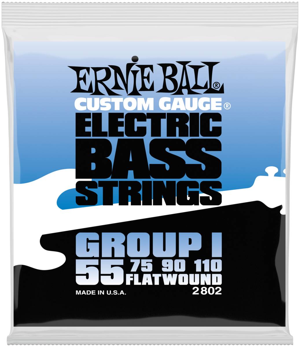 ERNIE BALL 2802 - струны для бас-гитары Flat Wound Bass Group I (55-75-90-110)