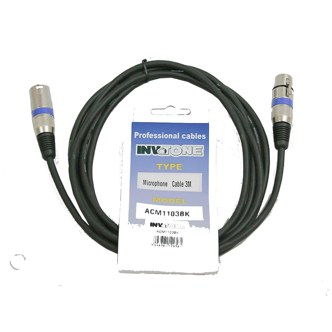 Invotone ACM1110BK - Микрофонный кабель, XLR <-> XLR длина 10 м