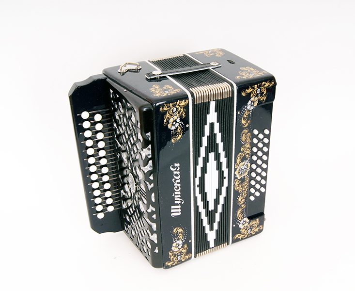S51XL-A-BLACK Гармонь "Шуйская" 25х25-III, черная, Шуйская гармонь