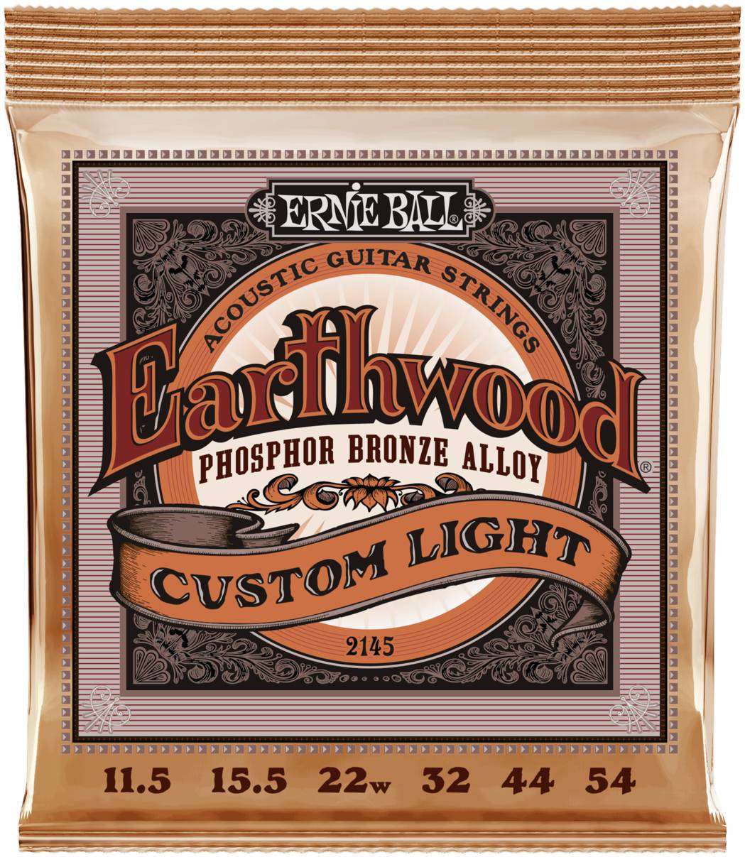 ERNIE BALL 2145 - струны для акуст.гитары Phosphor Bronze Custom Light (11.5-54)