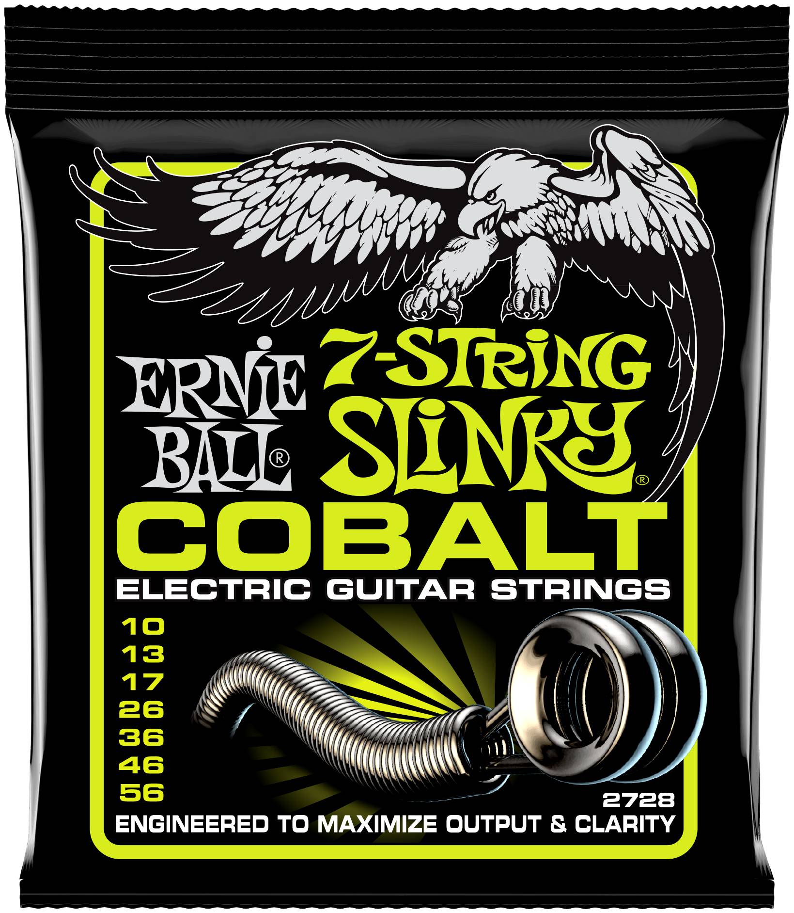 ERNIE BALL 2728 - струны для 7стр. эл.гитары Cobalt Regular Slinky 7 (10-13-17-26-36-46-56)