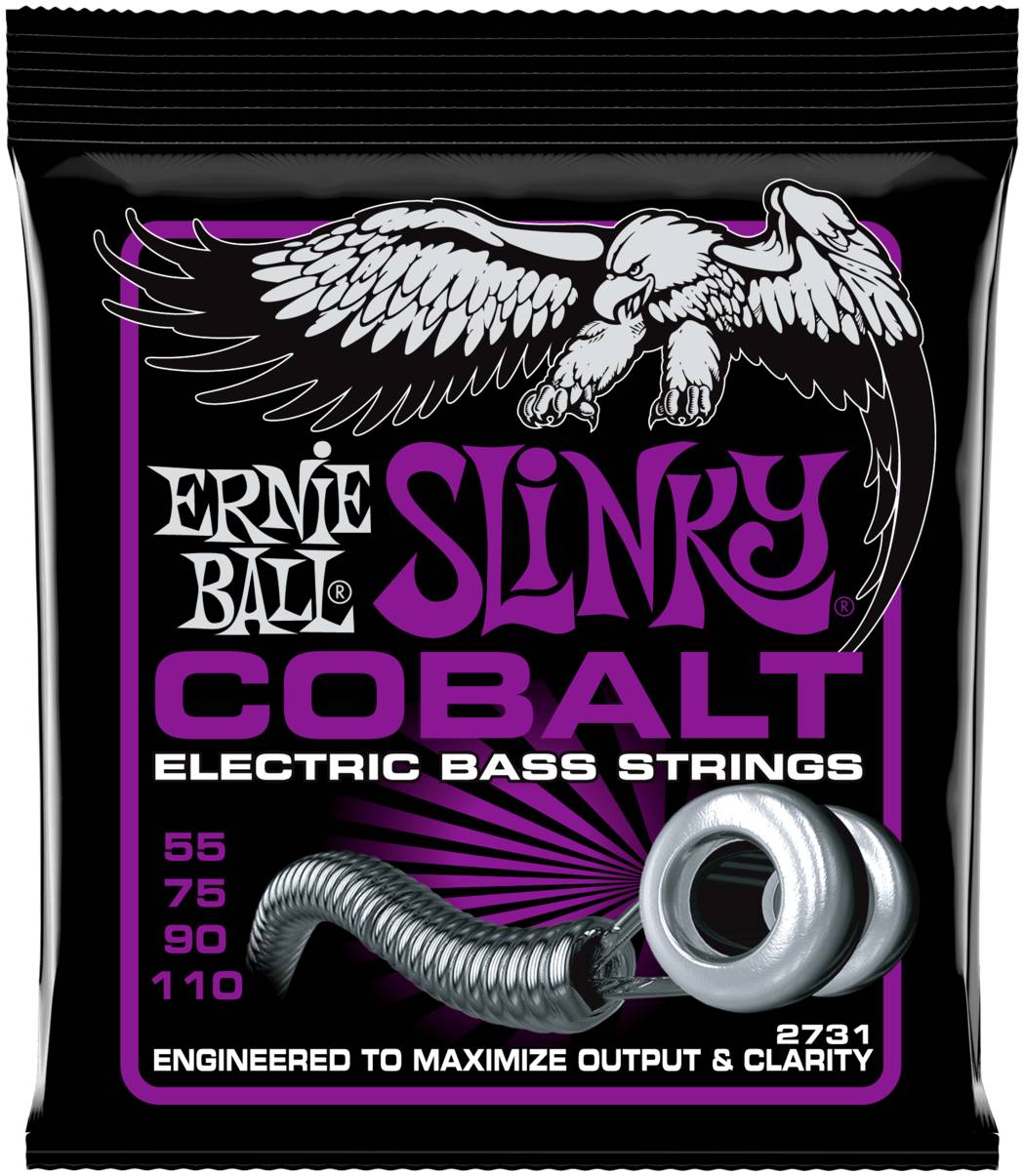 ERNIE BALL 2731 - струны для бас-гитары Cobalt Bass Power Slinky (55-75-90-110)