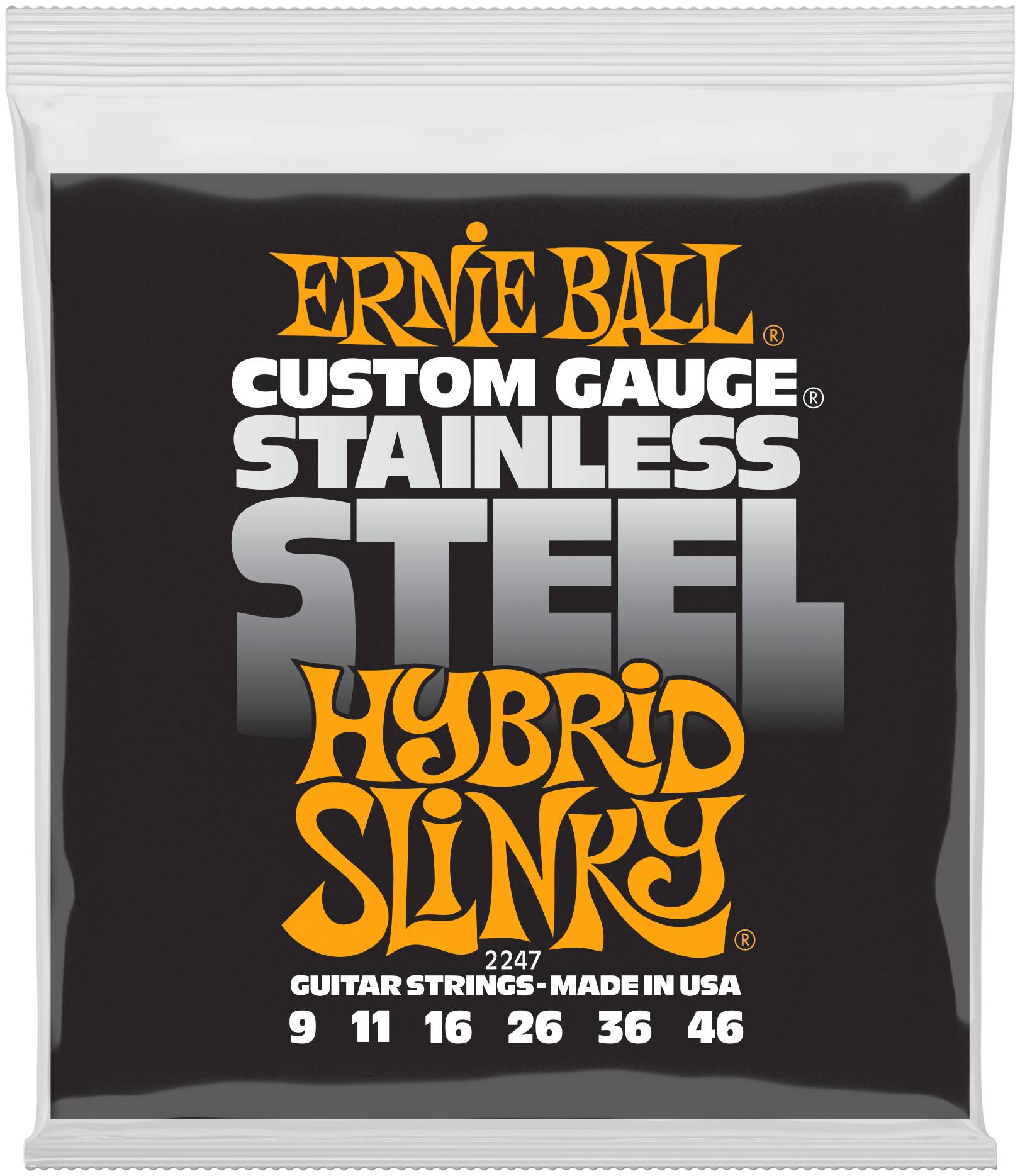 ERNIE BALL 2247 - струны для эл.гитары Stainless Steel Hybrid Slinky (9-46)