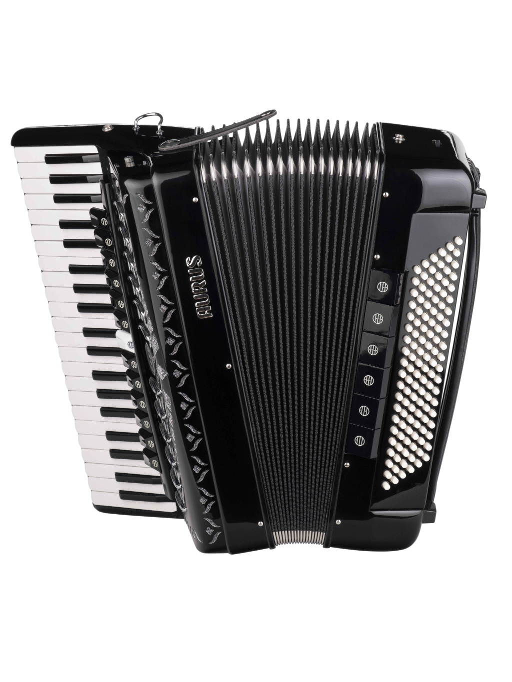 Aurus JH2012A-BLACK Аккордеон 41/120/13+6+1, черный, с футляром