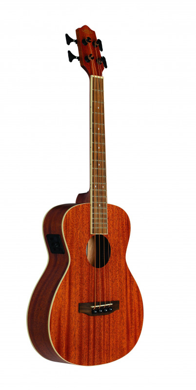 LANIKAI MA-EBU - бас укулеле со звукоснимателем, красное дерево, open pore, чехол 10 мм. в компл