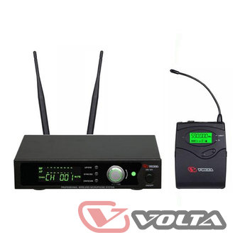 VOLTA US-101H with aluminuim case (600-636MHZ) Микрофонная 100-канальная радиосистема с головным  микрофоном