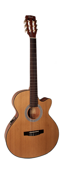 CORT CEC1-OP Classic Series Электро-акустическая классическая гитара, с вырезом, цвет натуральный, шт