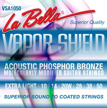 LA BELLA VSA1050 Vapor Shield Комплект струн для акустической гитары, фосф.бронза, 10-50