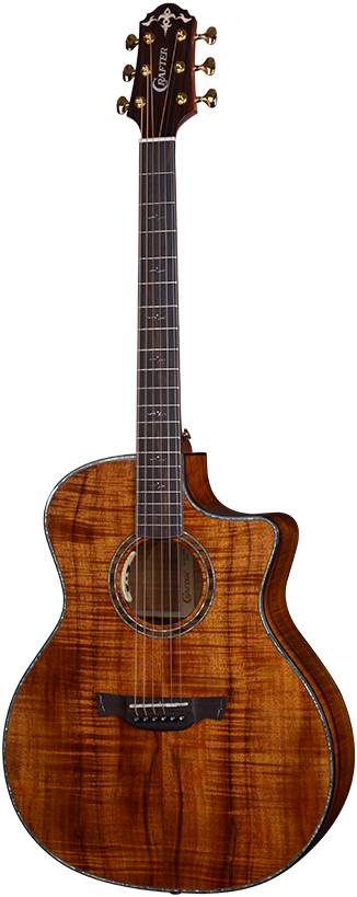 CRAFTER LX G-9000c - акустическая гитара, верхняя дека Solid коа, корпус Solid коа