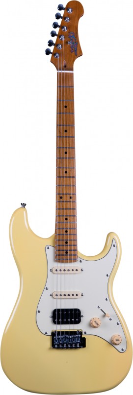 JET JS-400 VYW - электрогитара, Stratocaster, корпус липа, 22 лада, HSS, tremolo, цвет Vintage Yellow