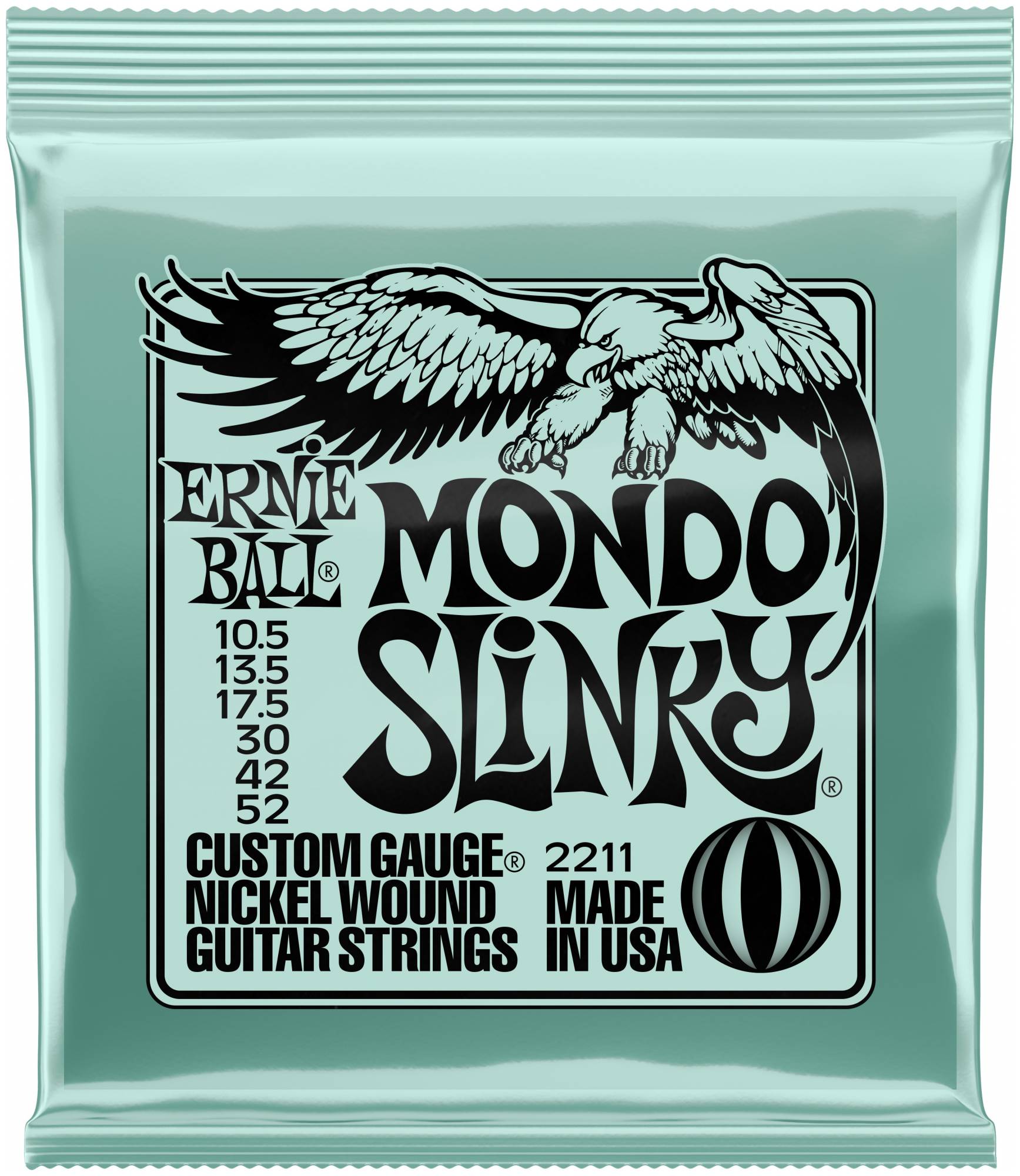 ERNIE BALL 2211 - струны для эл.гитары Nickel Wound Mondo (10.5-13.5-17.5-30-42-52)