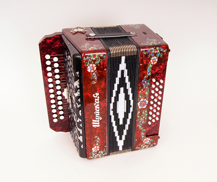 S32XL-A-RED Гармонь "Шуйская" 25х25-III-2, красная, Шуйская гармонь