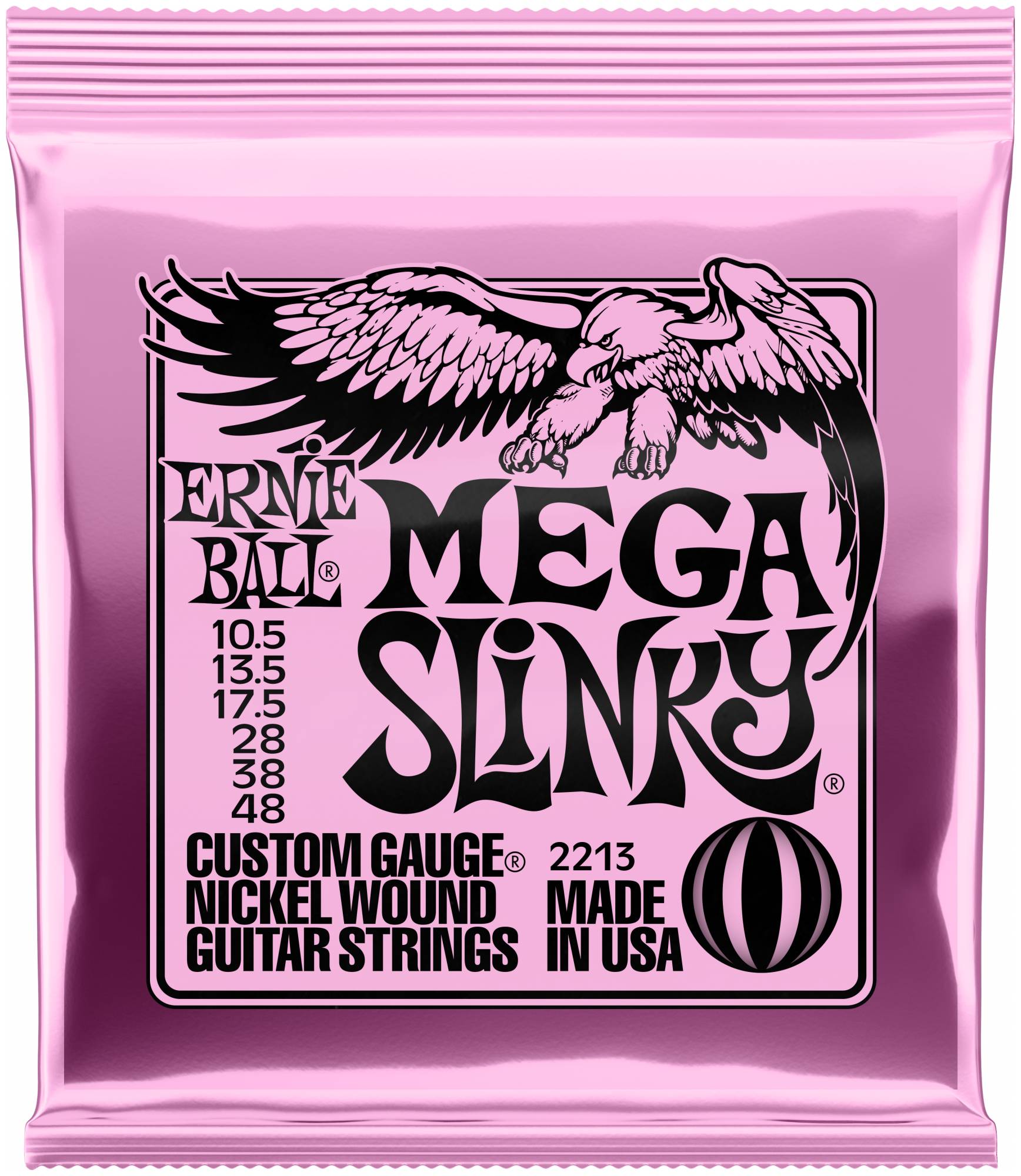 ERNIE BALL 2213 - струны для эл.гитары Nickel Wound Mega (10.5-13.5-17.5-28-38-48)