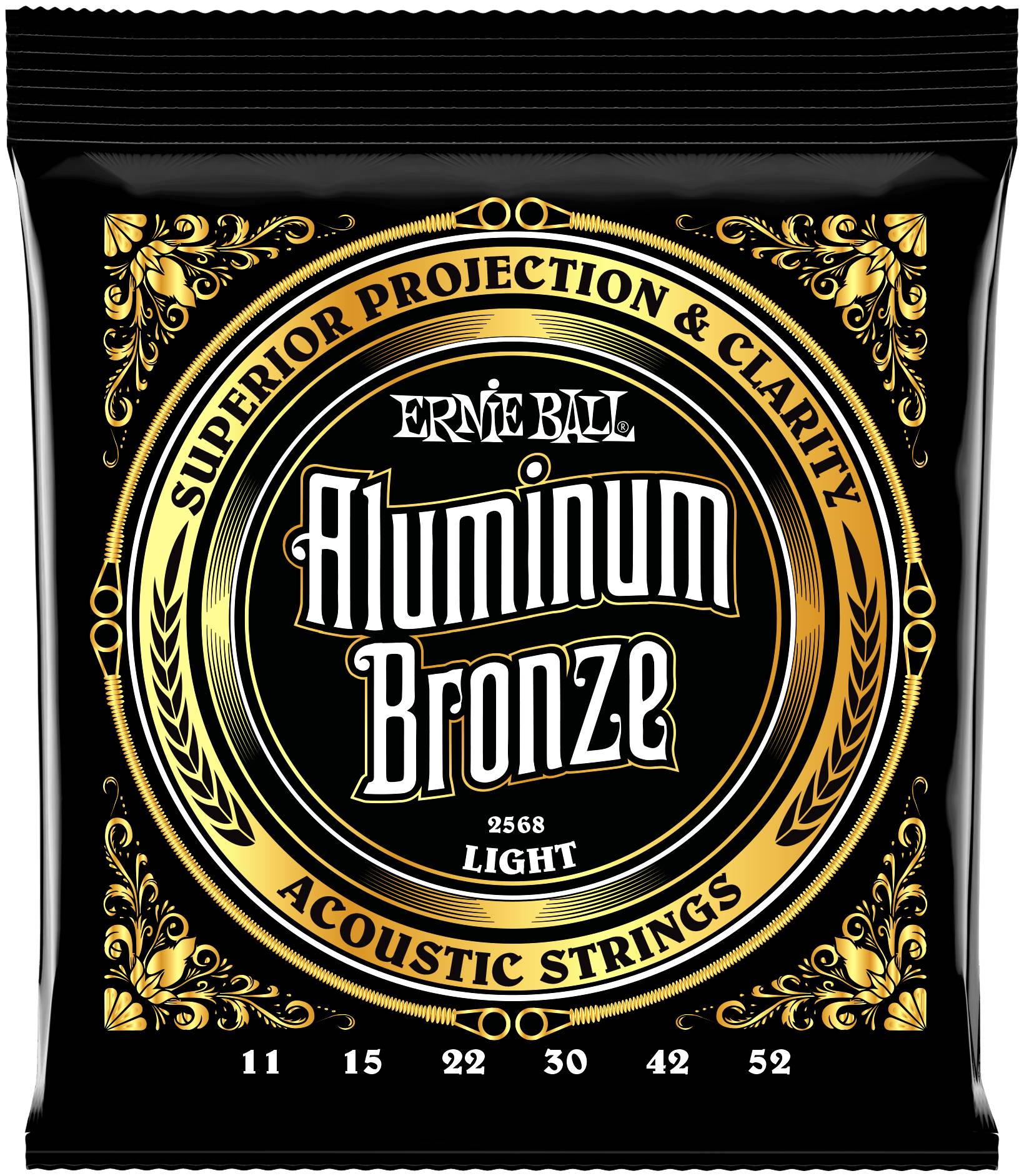 ERNIE BALL 2568 - струны для акуст.гитары ALUMINUM BRONZE LIGHT (11-15-22w-30-42-52)