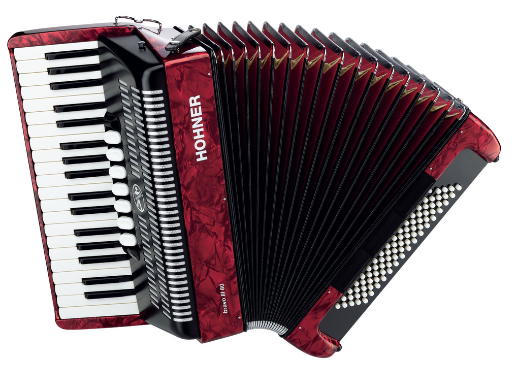A1643 BRAVO III 80 Red Аккордеон Hohner