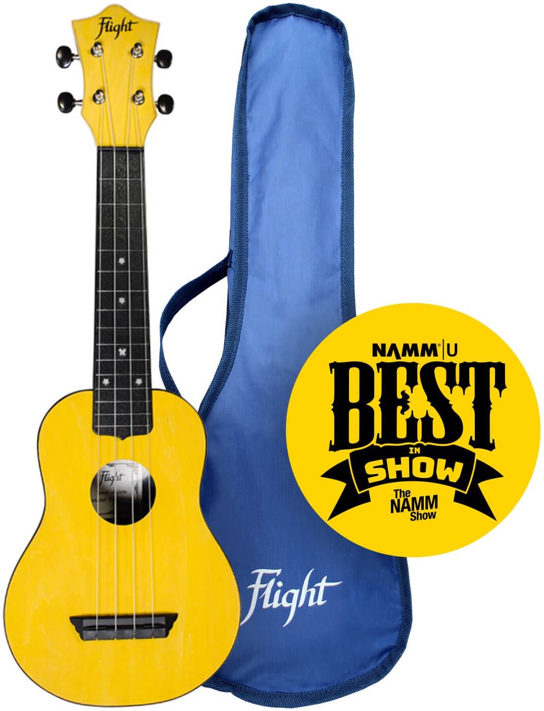 FLIGHT TUS 35 YW - укулеле Travel, сопрано, желтая, пластик