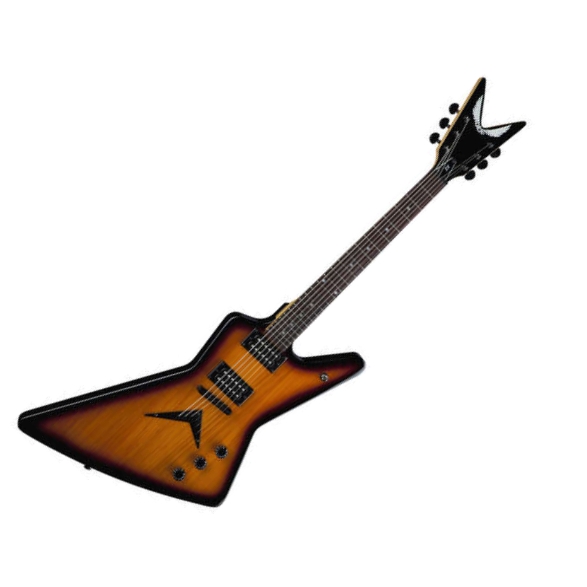 Dean ZX TBZ -электрогитара типа "эксплорер",22 лада,24 3/4,HH,2V+1T, цвет натуральный санберст