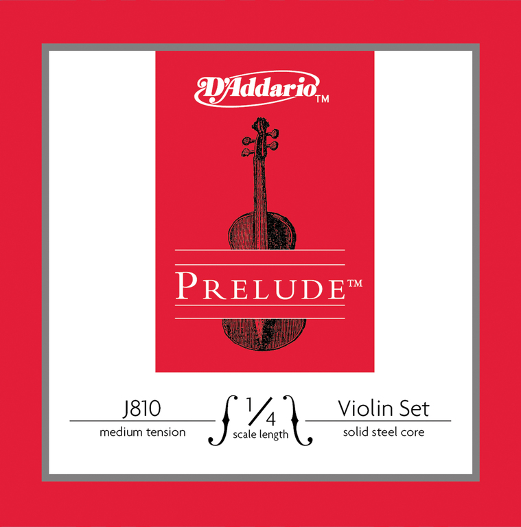 D'ADDARIO J810-1/4M Prelude Комплект струн для скрипки размером 1/4, среднее натяжение