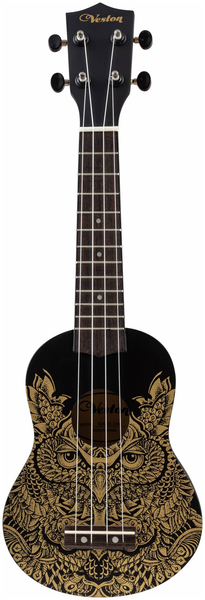 VESTON KUS 25 OWL - укулеле сопрано, черная