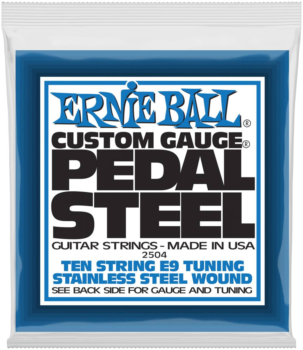 ERNIE BALL 2504 - струны Pedal Steel для 10-струнной педальной слайд-гитары Е9. Нержавеющая сталь