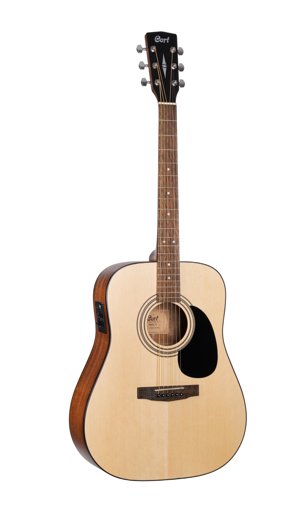 CORT AD810E-WBAG-OP Standard Series Электро-акустическая гитара, цвет натуральный, с чехлом