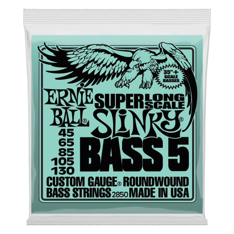 ERNIE BALL 2850 - струны для 5-cтрунной бас-гитары Nickel Bass SLS Slinky 5 (45-65-85-105-130)