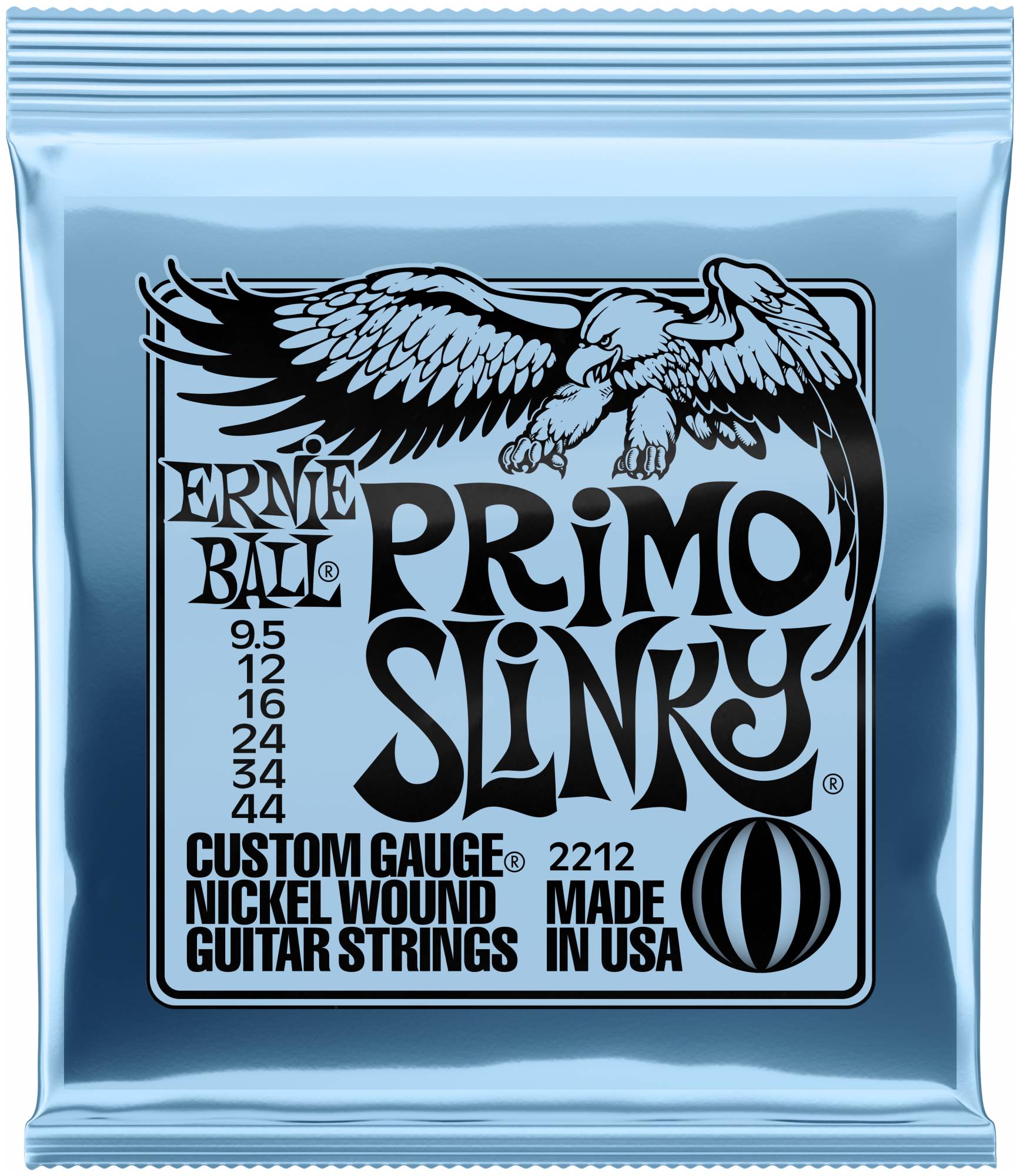 ERNIE BALL 2212 - струны для эл.гитары Nickel Wound Primo (9.5-44)