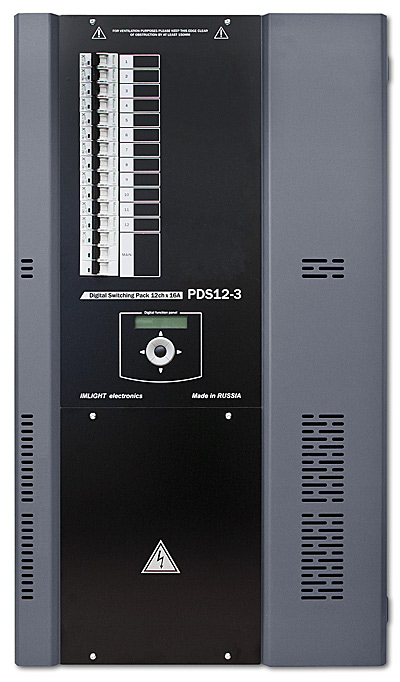 IMLIGHT PDS 12-3 (V) Шкаф управления нерегулируемыми цепями, 12 каналов по 16А (автоматы EATON, контактор), вводной автомат, дроссели, DMX-512, монтаж на стену.