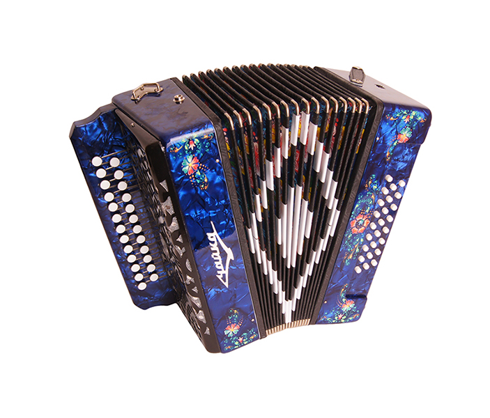 S6XLY-A-BL Гармонь "Чайка 204" 25х25-II, синяя, Шуйская гармонь