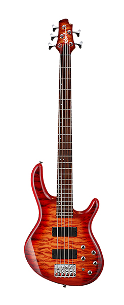 Cort Action-DLX-V-Plus-CRS Action Series Бас-гитара 5-струнная, красный санберст.
