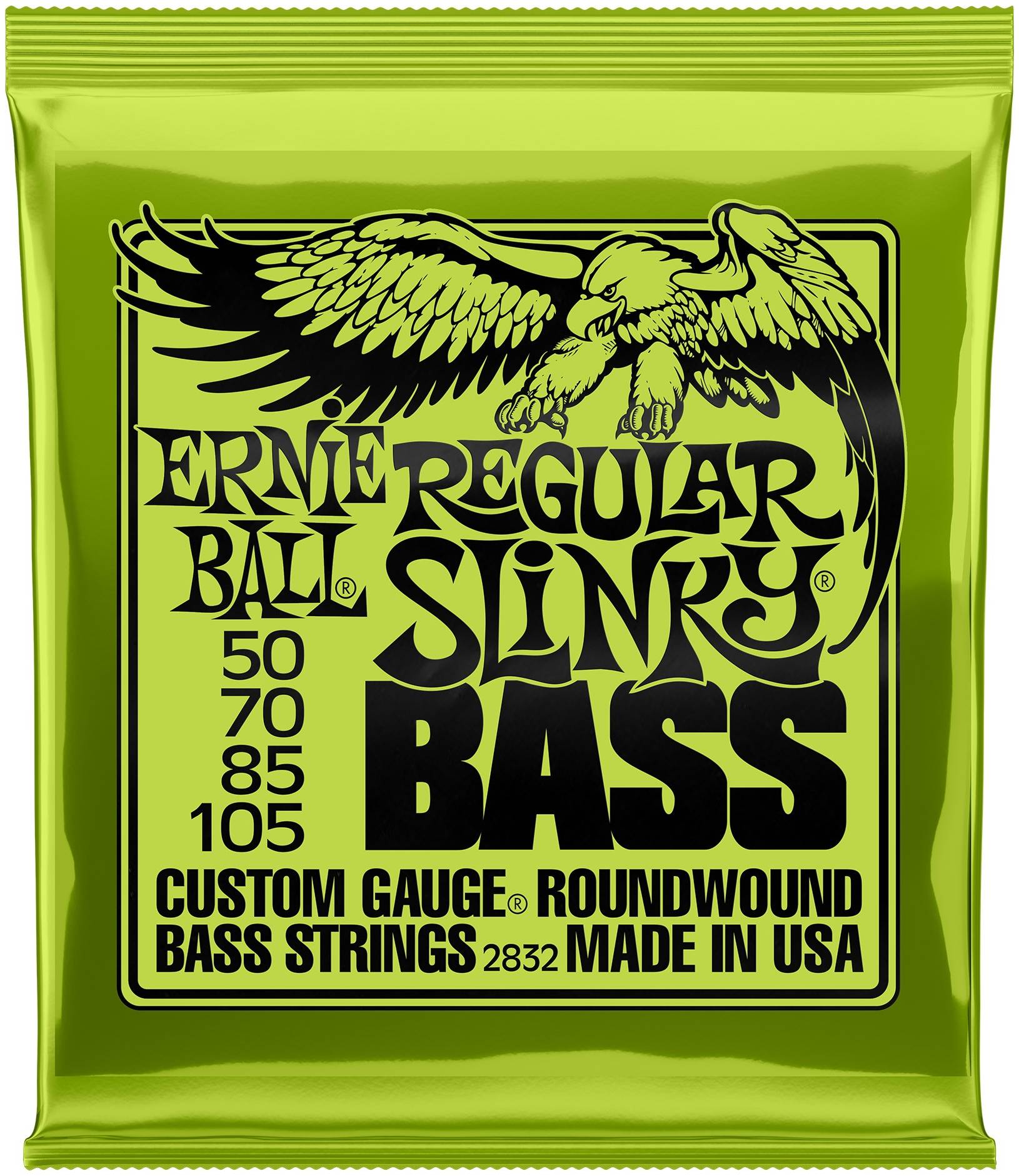 ERNIE BALL 2832 - струны для бас-гитары Nickel Wound Bass Regular Slinky (50-70-85-105)