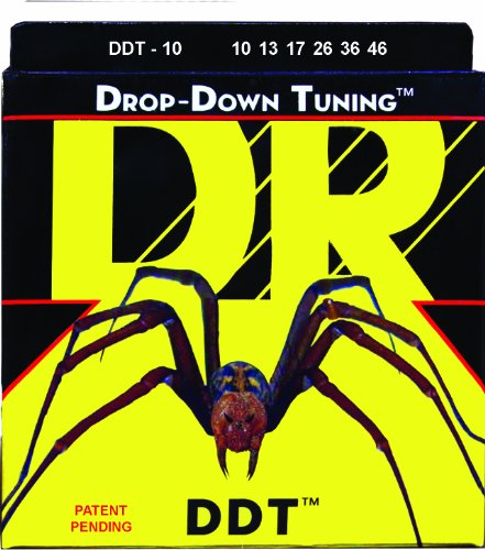 DR DDT-10 Струны для электрогитары DR серии DROP-DOWN TUNE . Никелированная круглая стальная навивка