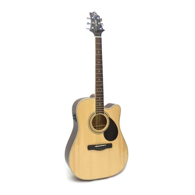 GregBennett GD101SCE/N - Электроакуст. гитара dreadnought, вырез, ель, анкер, ключ.(Индонезия)