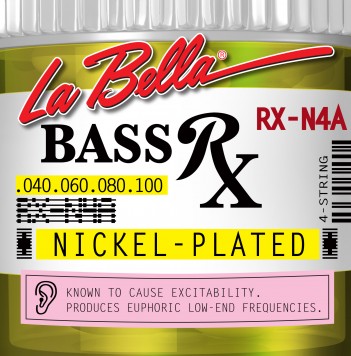 LA BELLA RX-N4A RX – Nickel Комплект струн для бас-гитары, никелированные, 40-100